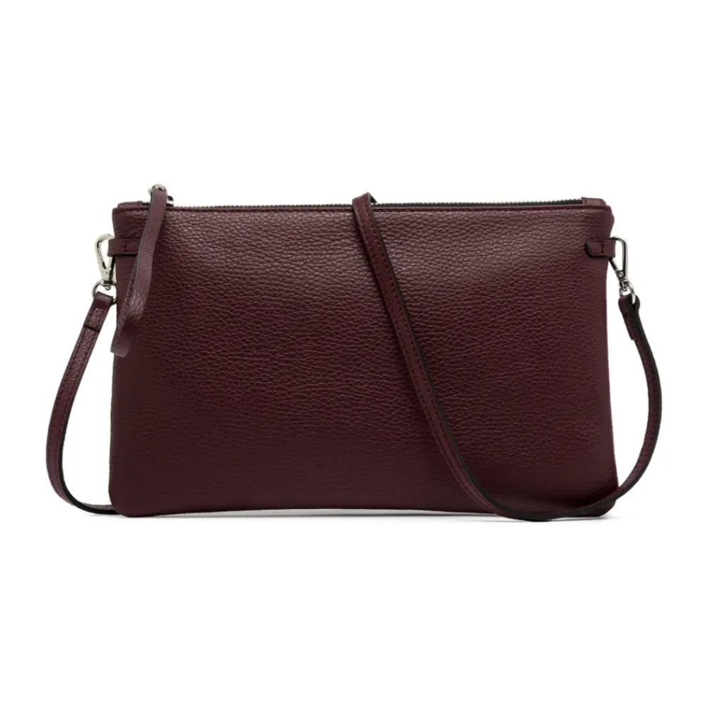 DAMES Gianni Chiarini Clutches^Rode leren clutchtas Hermy