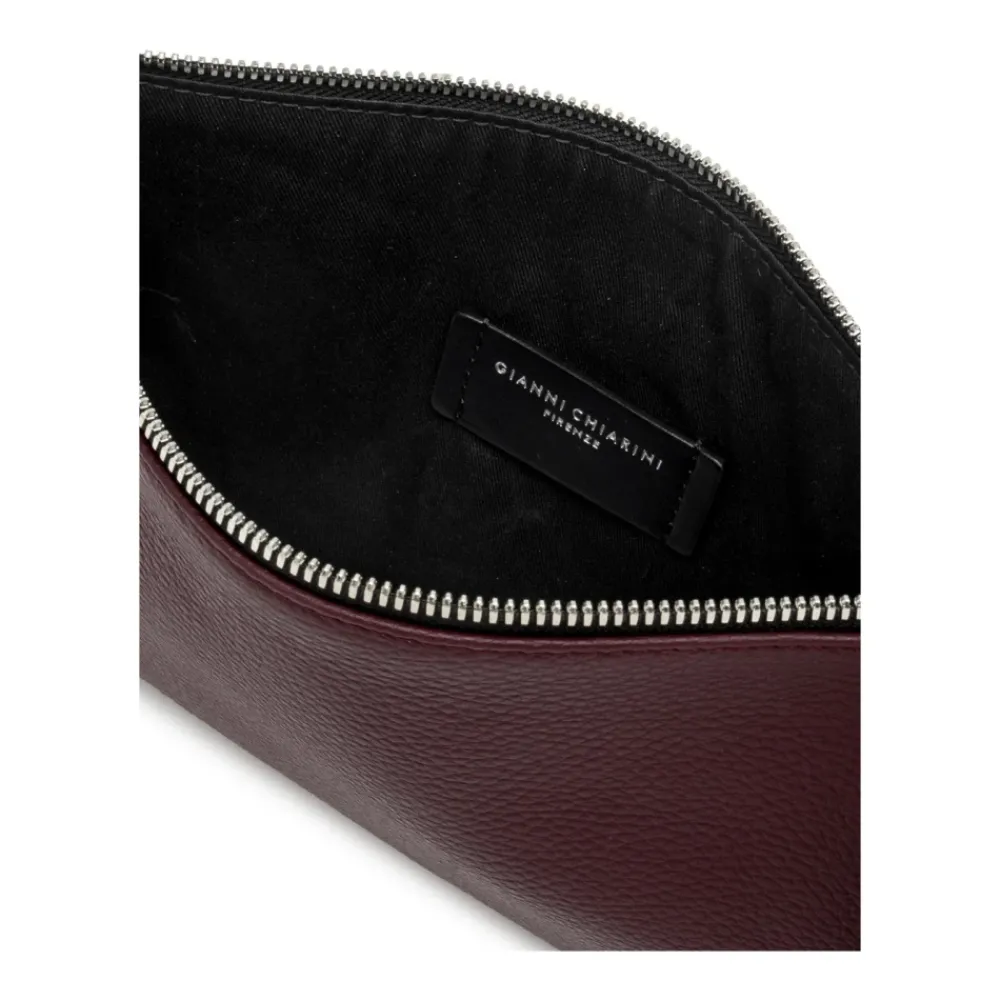 DAMES Gianni Chiarini Clutches^Rode leren clutchtas Hermy
