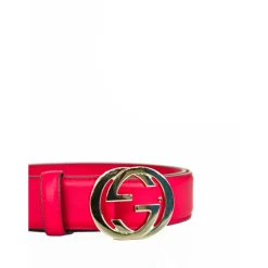 DAMES Gucci Rode leren maanriem Mod. 546386