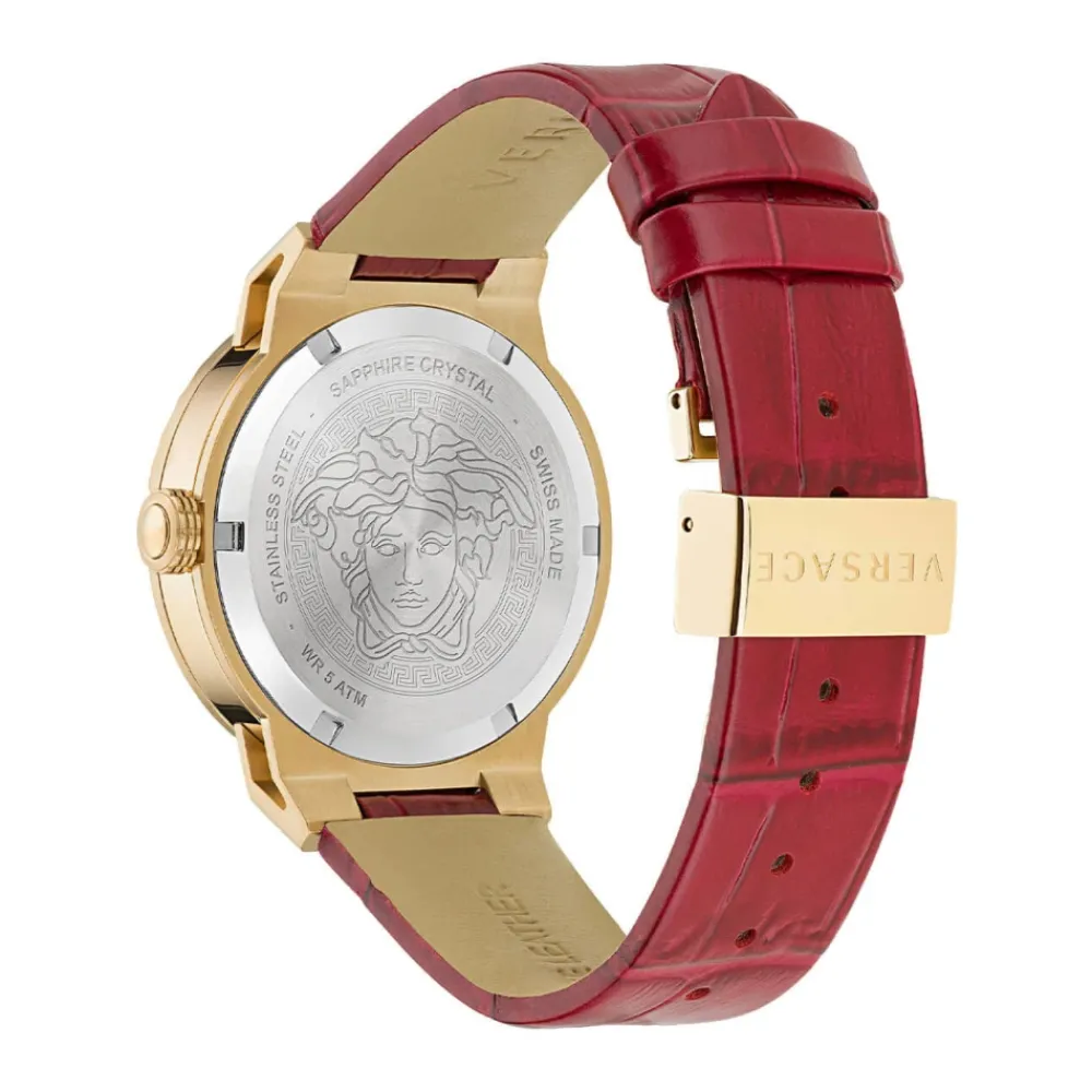 DAMES Versace Horloges^Rode Leren Medusa Infinite Horloge