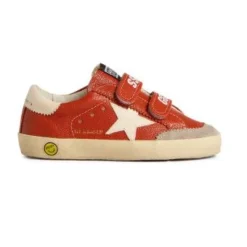 Golden Goose Rode oude school sneakers met sterrenmotief