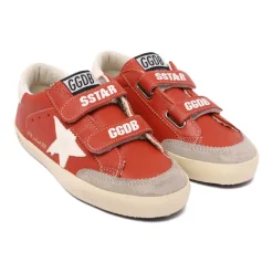 Golden Goose Rode oude school sneakers met sterrenmotief