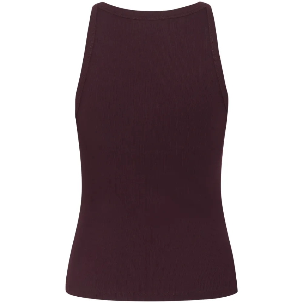 DAMES Gestuz Shirts^Rode Rhinestone Logo Tank Top