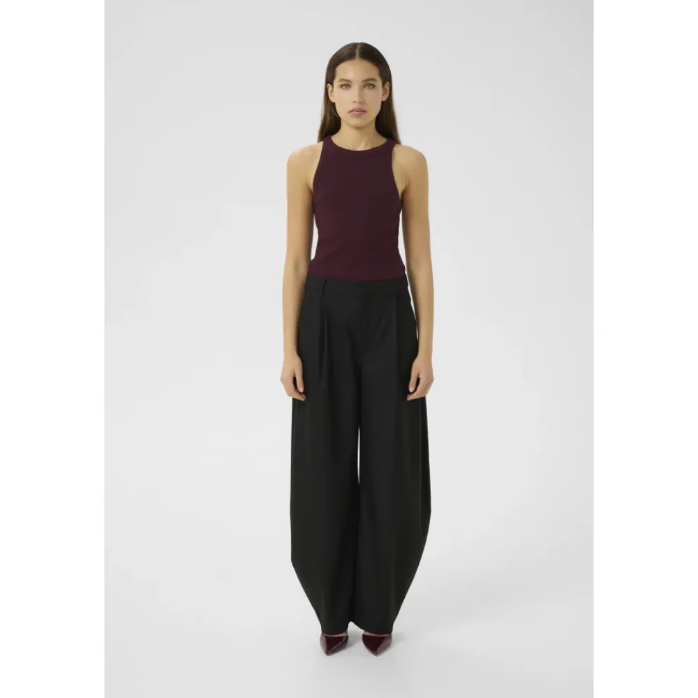 DAMES Gestuz Shirts^Rode Rhinestone Logo Tank Top