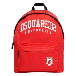Heren Dsquared2 Rugzakken^Rode Rugzak met Logo Print