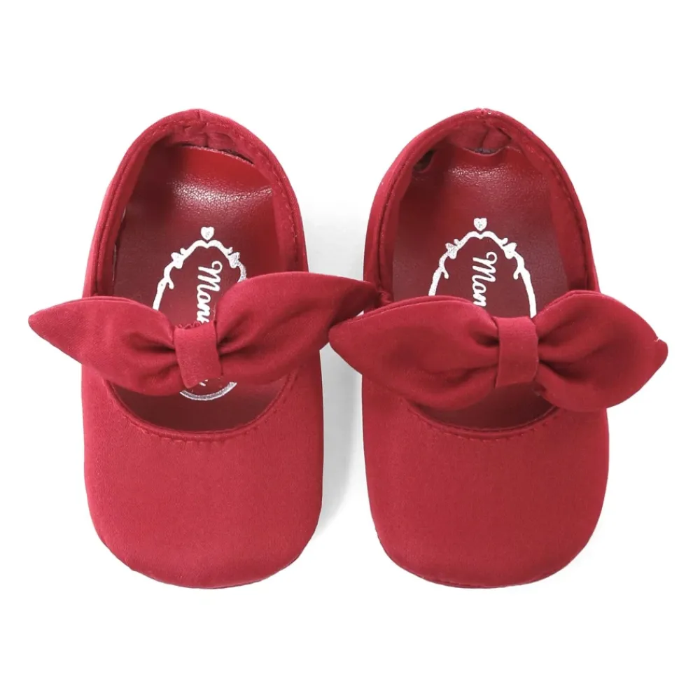 Monnalisa Rode Satijnen Ballet Flats met Strik