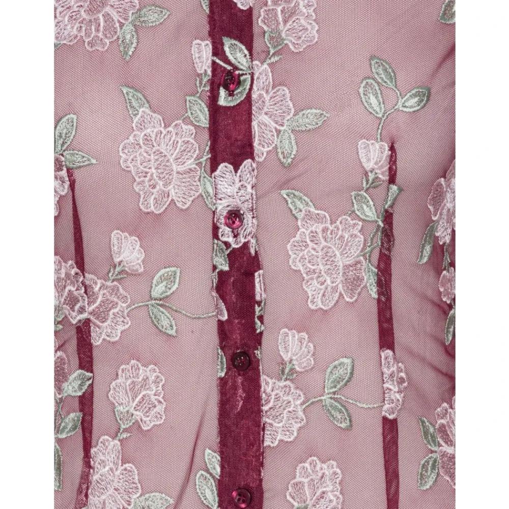 DAMES ROTATE Birger Christensen Rode Shirt Rotatie Stijl