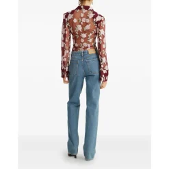 DAMES ROTATE Birger Christensen Rode Shirt Rotatie Stijl