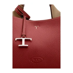 DAMES Tod's Rode Top Handvat T-Plaque Tas