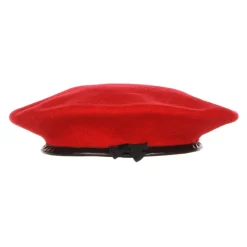 Heren Kangol Rode Wolle Platte Pet Hoed