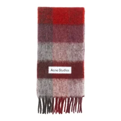 Heren Acne Studios Rood/Zwart Vally Sjaal