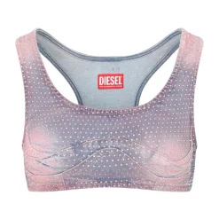 Diesel Roze & Paarse Denim Top