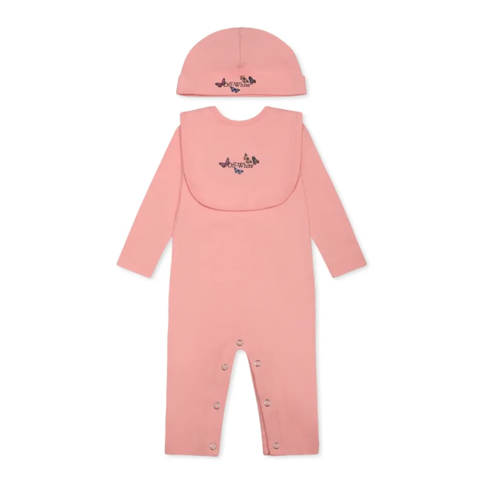 Off White Bodysuits & Sets^Babygrow Bib Muts Set