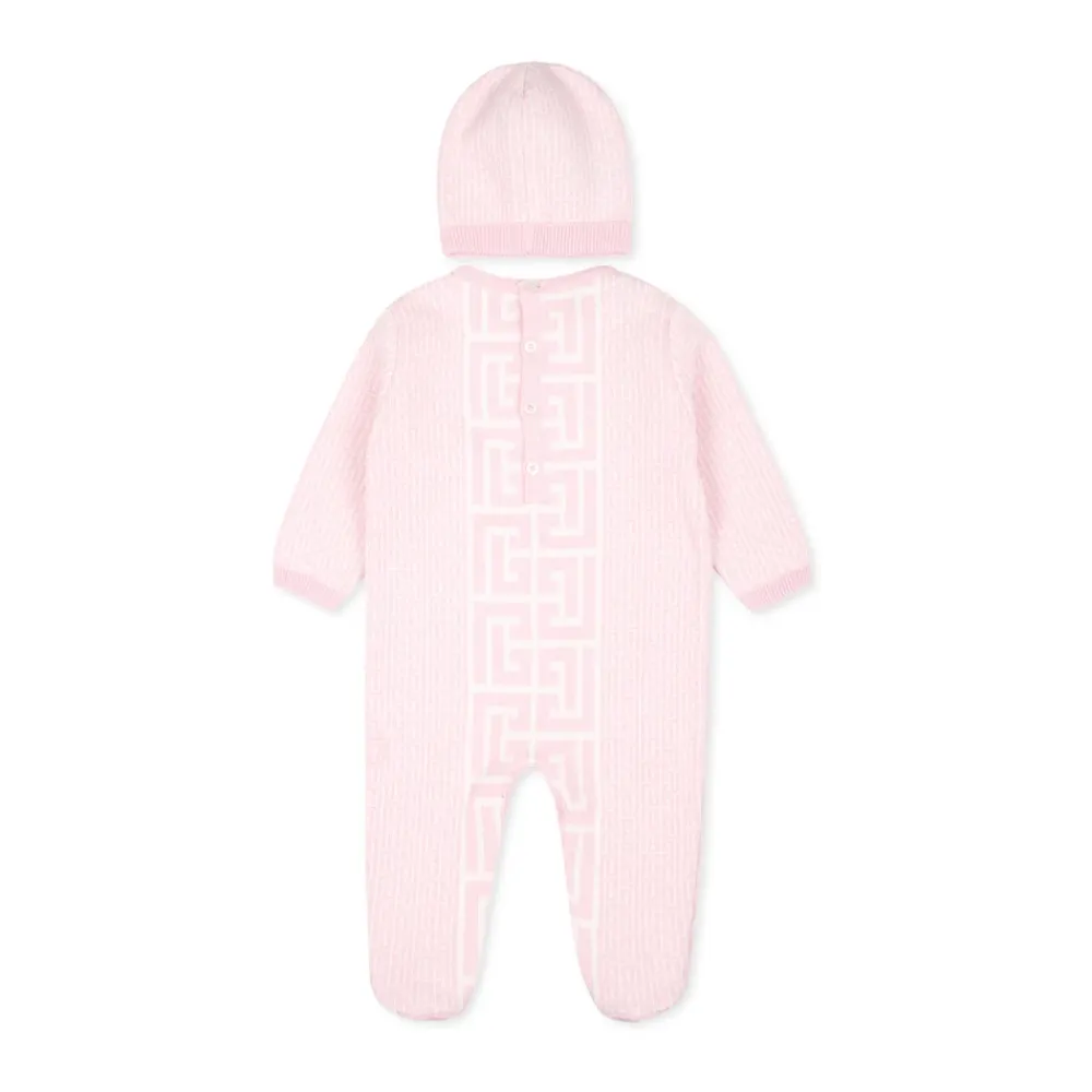 Balmain Bodysuits & Sets^Babypak en Hoed Set