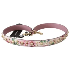 DAMES Dolce & Gabbana Bloemenleren Stud Acry Schouderband