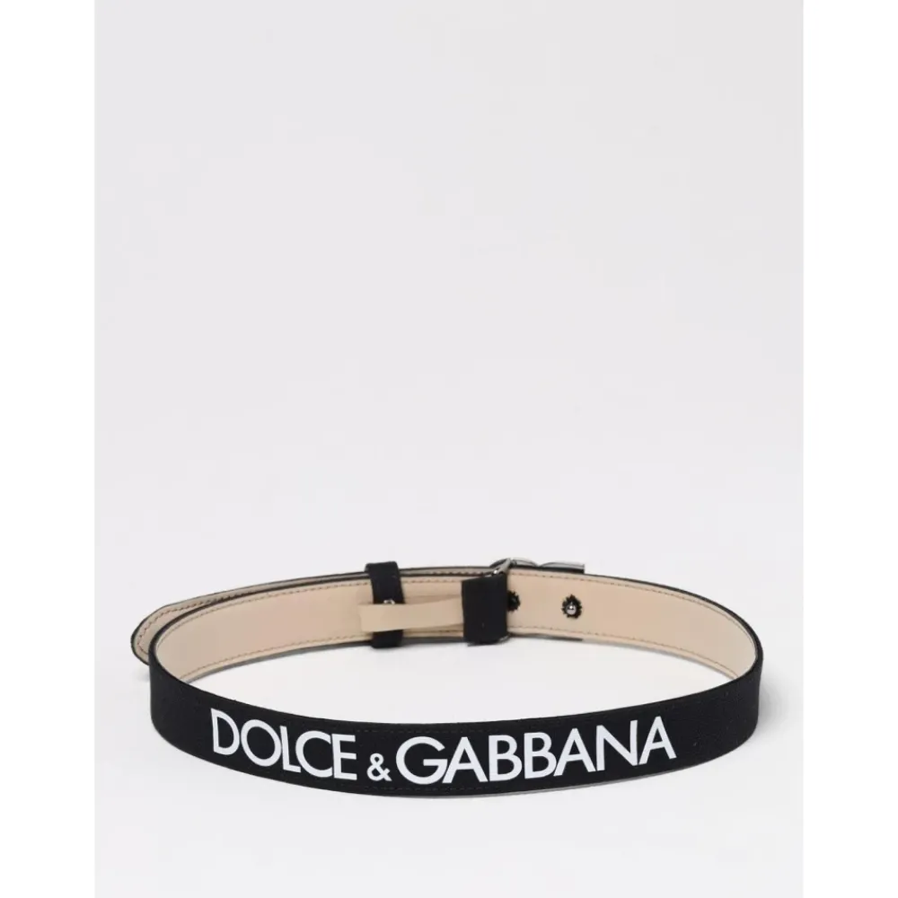 Dolce & Gabbana Riemen En Bretels^Roze Canvas Riemgesp