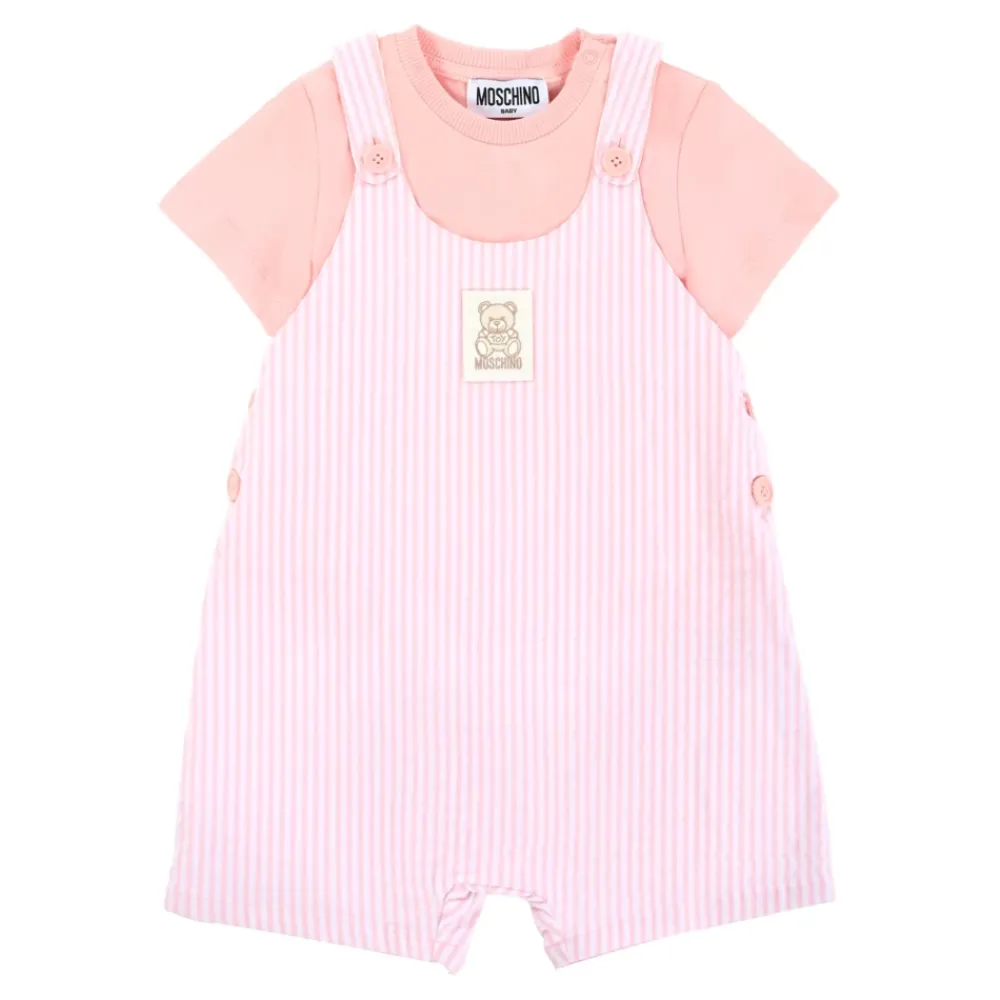 Moschino Gestreepte Tuinbroek met T-shirt