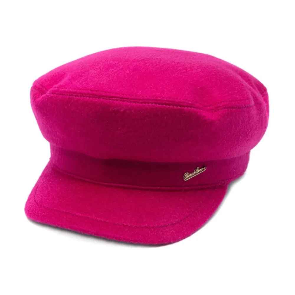 DAMES Borsalino Hoeden^Kasjmier Platte Kroon Hoed