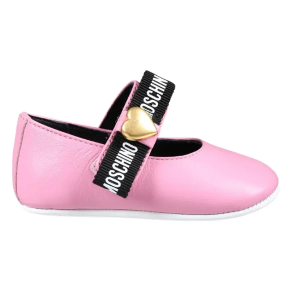 Moschino Ballerina'S^leren ballerina schoenen met strik