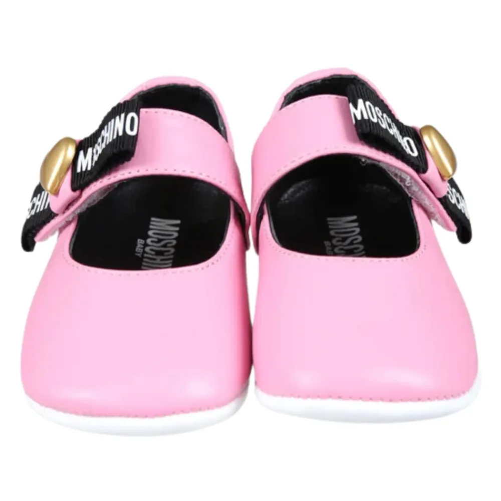 Moschino Ballerina'S^leren ballerina schoenen met strik