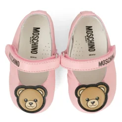 Moschino Ballerina'S^Leren Ballerina's met Teddybeer Patch