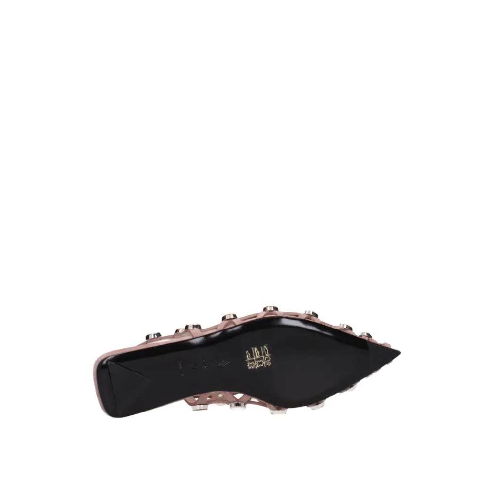 The Attico Leren Ballet Flats