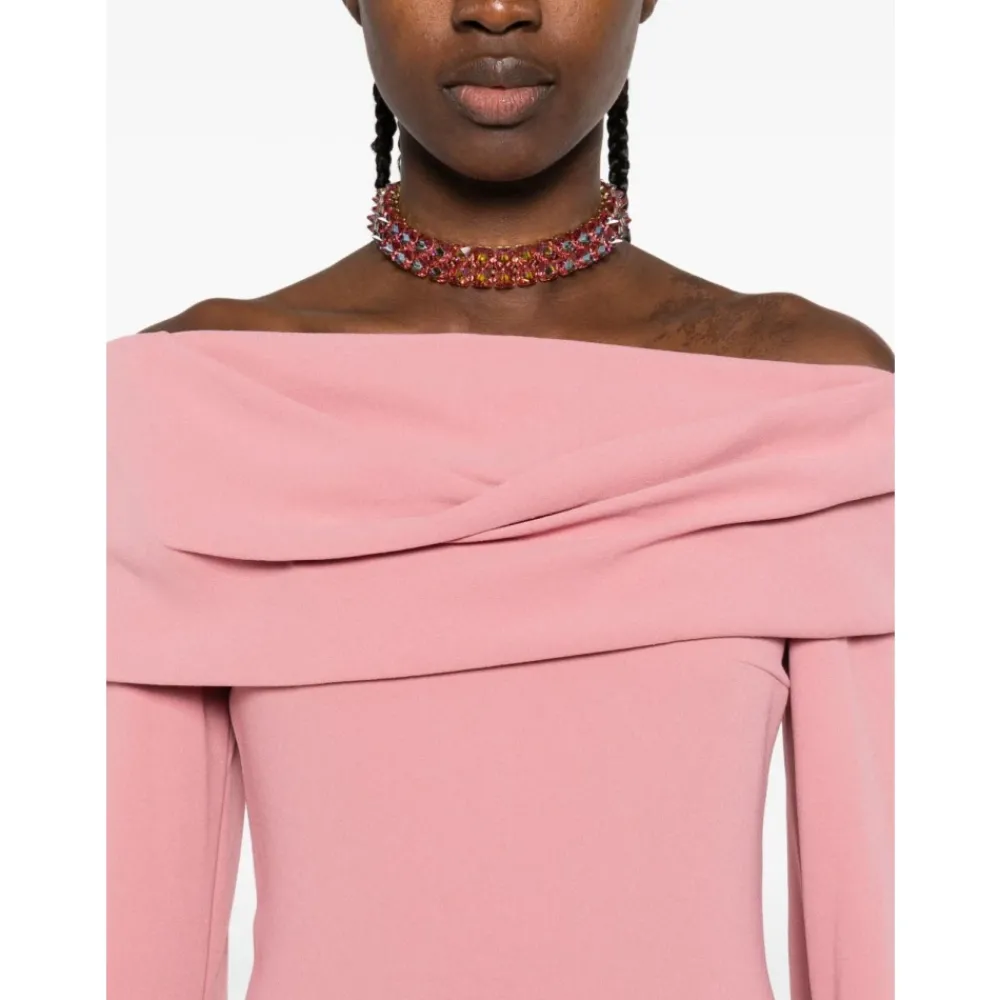 DAMES Solace London Jurken^Off-Shoulder Maxi Jurk