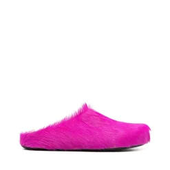 Heren Marni platte schoenen met Fur Fussbett Sabot