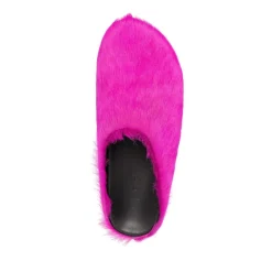 Heren Marni platte schoenen met Fur Fussbett Sabot