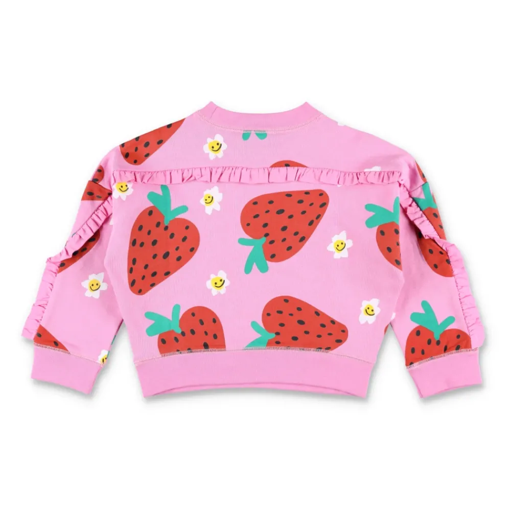 Stella McCartney Sweatshirt en Short Set met Aardbeienprint