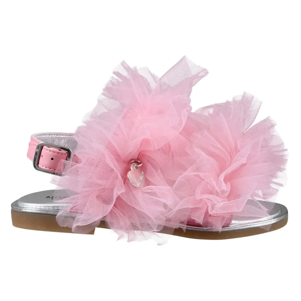 Monnalisa Tule Sandalen met Zilveren Hart