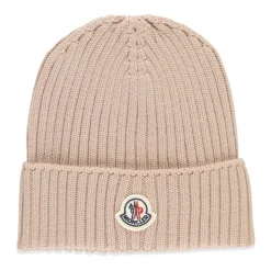 Moncler Wollen Muts Meisje Logo Patch