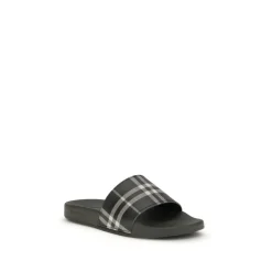 Heren Burberry Rubber Check Slippers