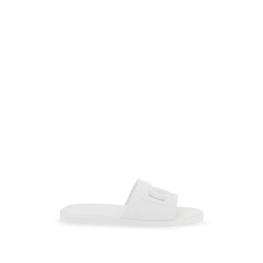 Heren Dolce & Gabbana Rubber Slides met DG Millennials Logo