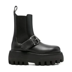 DAMES Alexander McQueen Chelseaboots^Rubberen leren laarzen