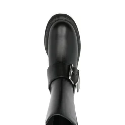 DAMES Alexander McQueen Chelseaboots^Rubberen leren laarzen