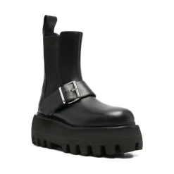 DAMES Alexander McQueen Chelseaboots^Rubberen leren laarzen