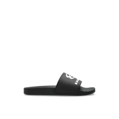 Heren Balenciaga Slippers^Rubberen slides met logo