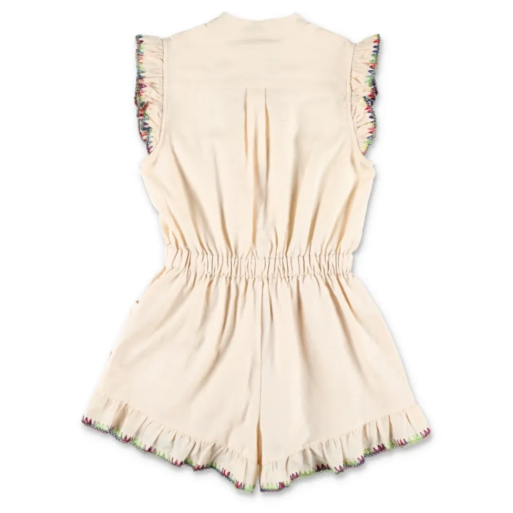 Zimmermann Ruche Playsuit Ivoor Buitenkleding AW25