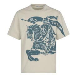 Heren Burberry Shirts^Ruiterprint T-shirt van Katoen