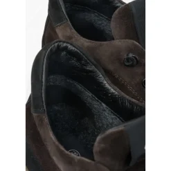 Heren Estro Snowboots^Saddle Brown High-Top Sneakers