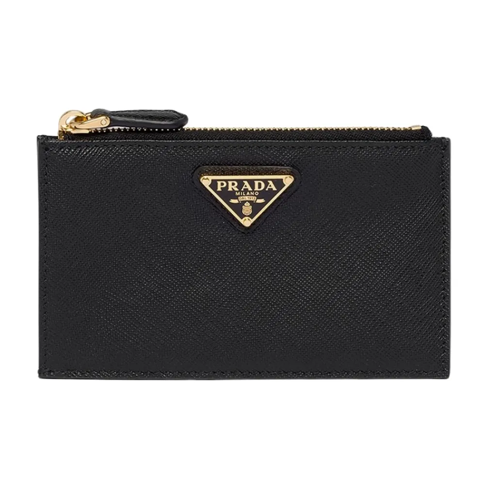 DAMES Prada Portefeuilles^Saffiano lederen kaarthouder