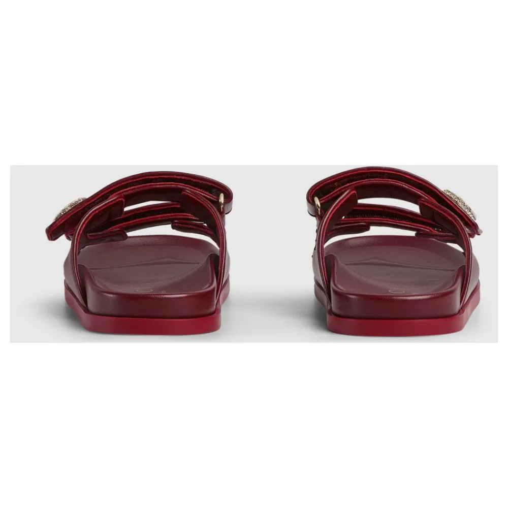 DAMES Gucci Sandaal met kristallen Double G