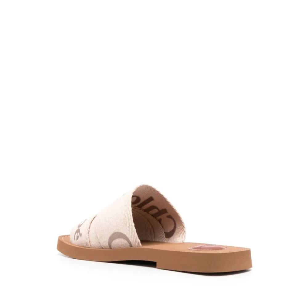 DAMES Chloé Sandalen met geborduurd logo