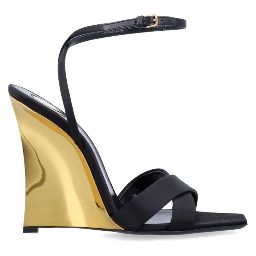 DAMES Saint Laurent Sandalen met gesloten teen en sleehak