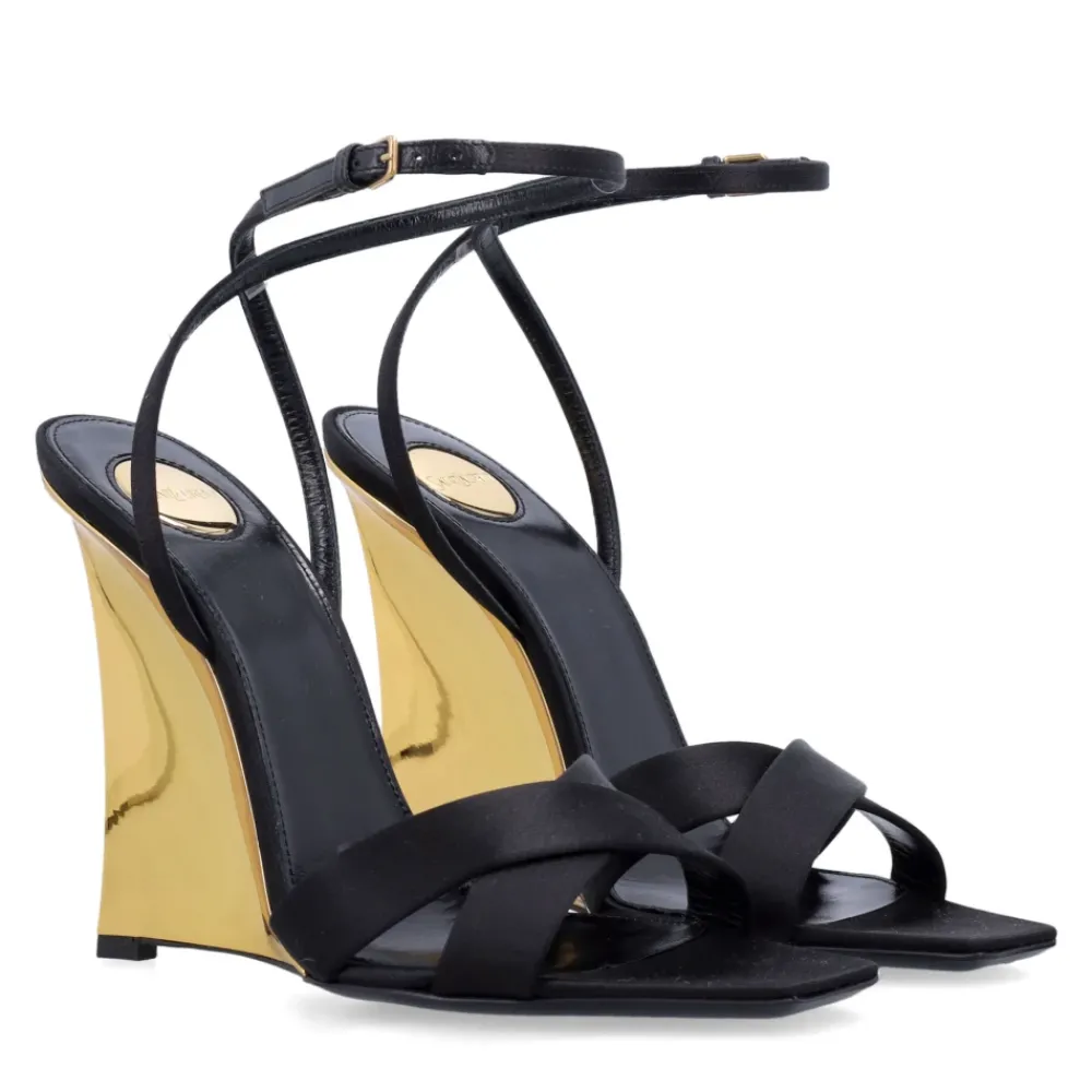 DAMES Saint Laurent Sandalen met gesloten teen en sleehak