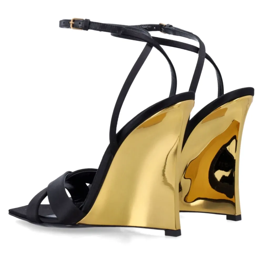 DAMES Saint Laurent Sandalen met gesloten teen en sleehak