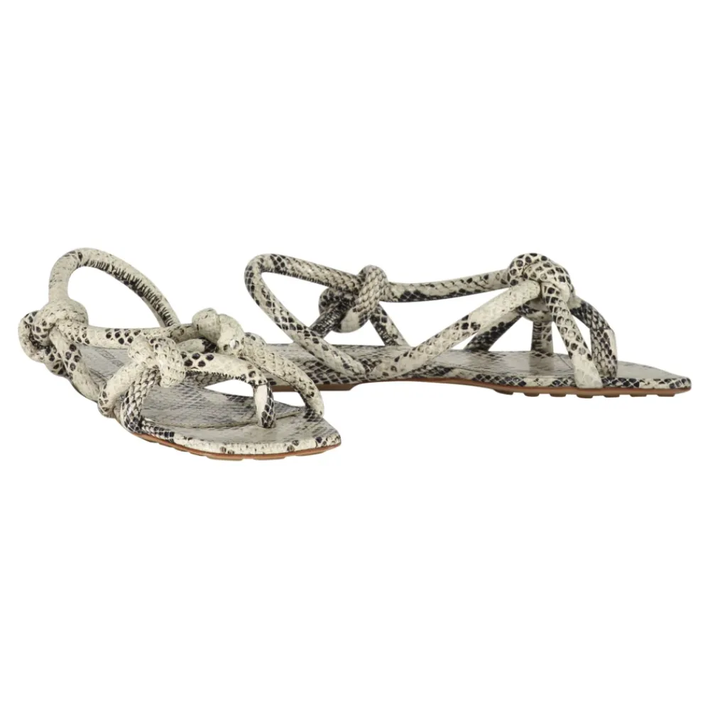 DAMES Bottega Veneta Sandalen^Sandalen met slangenprint van leer