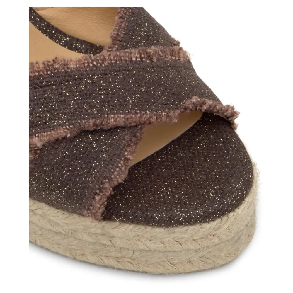 DAMES Castañer Sandalen met sleehak en 11 cm hak