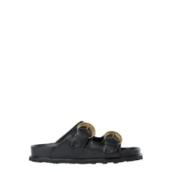 DAMES Marine Serre Slippers^Sandalen van reliëfleder